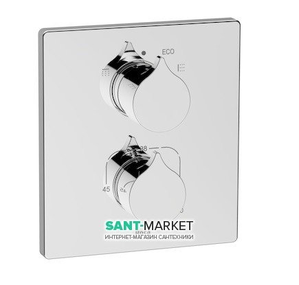 Вбудований термостатичний змішувач для ванни та душу (зовнішня частина) Roca Insignia латунь хром A5A0C3AC00