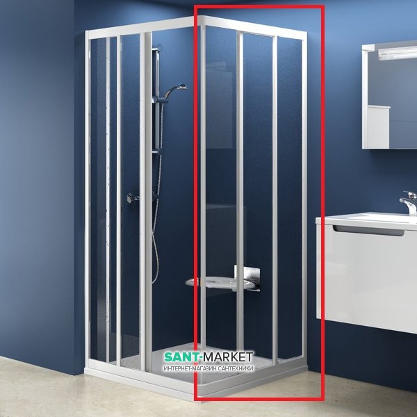 Дверь душевая раздвижная Ravak Supernova ASRV3-75 белый профиль стекло transparent 15V30102Z1