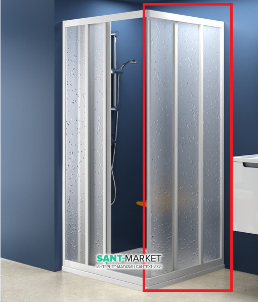 Дверь душевая раздвижная Ravak Supernova ASRV3-90 белый профиль полистирол pearl 15V7010211