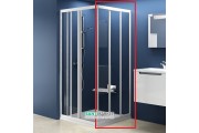 Двері душова розсувні Ravak Supernova ASRV3-90 білий профіль скло transparent 15V70102Z1