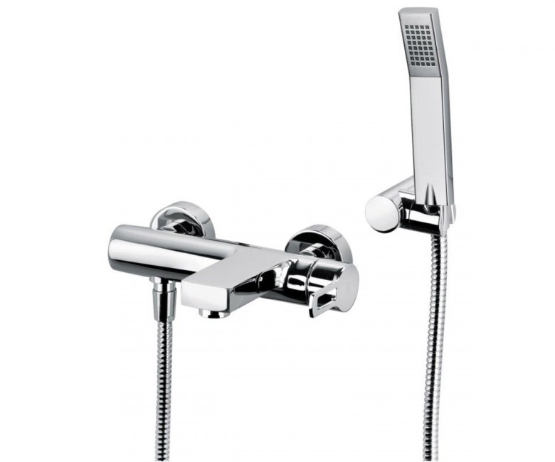 Смеситель однорычажный для ванны с ручным душем Paffoni Ringo хром RIN 023 CR