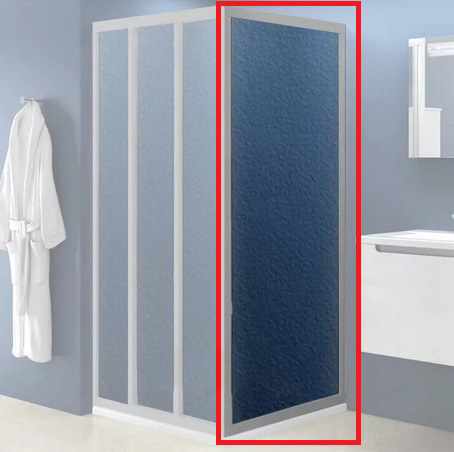 Стінка для душової кабіни Ravak Supernova PSS-80 профіль сатин полістирол pearl 94040U0211