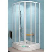 Душовий куточок Ravak Supernova SKKP6-80 напівкруглий білий профіль скло transparent 32040100Z1