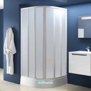 Душевой уголок Ravak Supernova SKKP6-80 полукруглый белый профиль стекло grape 32040100ZG