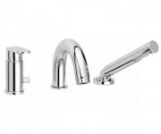 Змішувач одинважільний на борт ванни з душем Paffoni Candy хром CA 040 CR