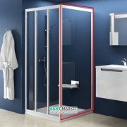 Стінка для душової кабіни Ravak Supernova APSS-90 білий профіль скло transparent 94070102Z1