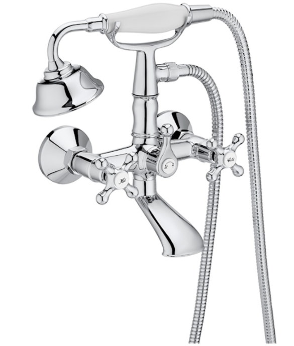 Душевой набор для ванны и душа Roca Carmen с двухвентильным смесителем латунь хром A5A014BC00