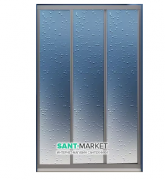 Двері душова розсувні Ravak Supernova ASDP3-100 профіль сатин полістирол pearl 00VA0U0211