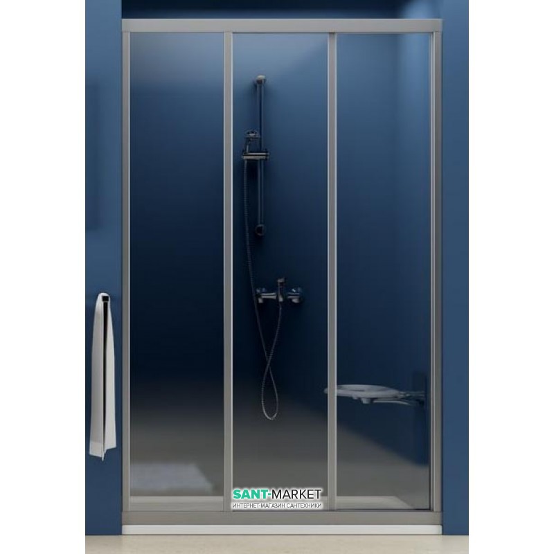 Дверь душевая раздвижная Ravak Supernova ASDP3-100 профиль сатин стекло transparent 00VA0U02Z1