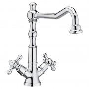 Високий змішувач для раковини з поворотним виливом Roca Carmen донний клапан click-clack латунь хром A5A384BC00