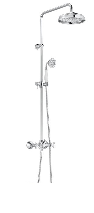 Душевая стойка c верхним душем и двухвентильным смесителем Roca Carmen латунь хром A5A974BC00