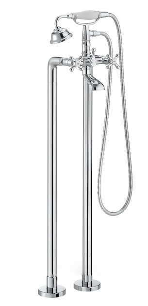 Монтируемый в пол смеситель для ванны и душа с душевым набором Roca Carmen латунь хром A5A274BC00