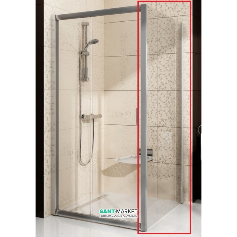 Стенка для душевой кабины Ravak Blix BLPS-90 профиль сатин стекло transparent 9BH70U00Z1