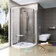 Душевой уголок полукруглый Ravak Pivot PSKK3-90 белый профиль стекло transparent 37677100Z1