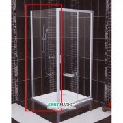 Стенка для душевой кабины Ravak Blix BLPS-100 белый профиль стекло transparent 9BHA0100Z1