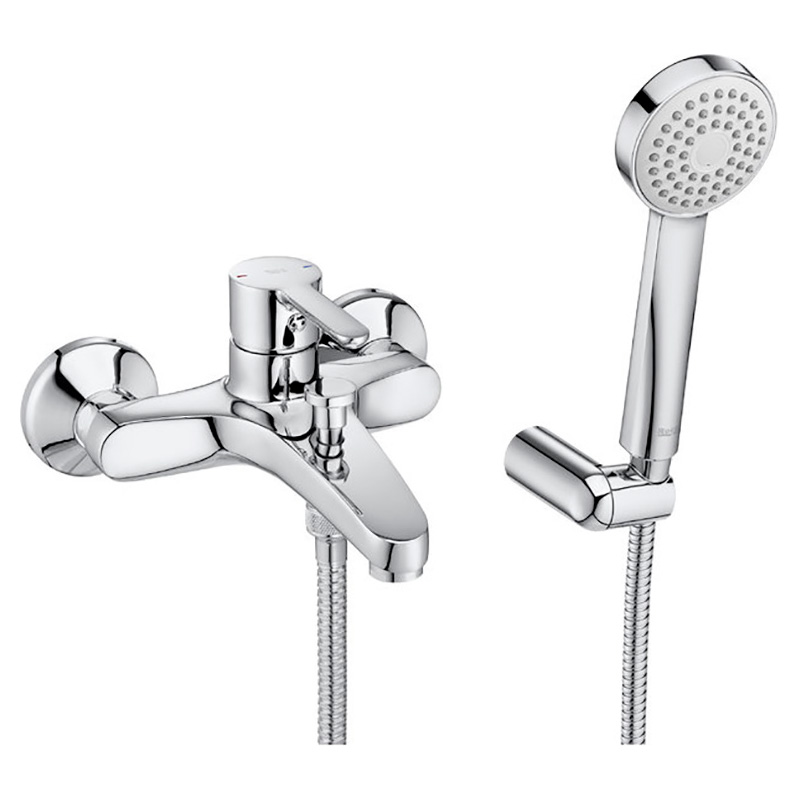 Душовий набір з одноважільним настінним змішувачем Roca Arola латунь хром A5A016AC0K