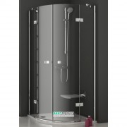 Душевой уголок полукруглый Ravak SmartLine SMSKK4-80 профиль хром стекло transparent 3S244A00Y1