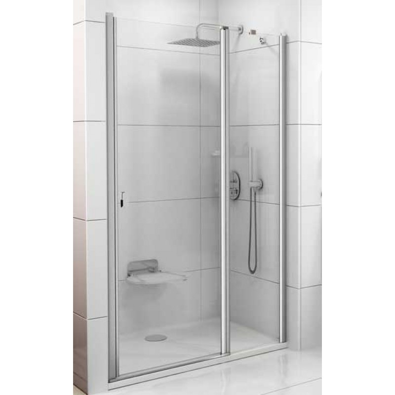 Дверь душевая двухэлементная Ravak Chrome CSD2 полированный алюминий прозрачное стекло 0QVACC00Z1