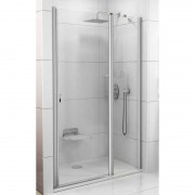 Двері душова двохелементна Ravak Chrome CSD2 полірований алюміній прозоре скло 0QVACC00Z1