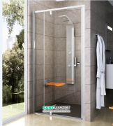 Двері душова орні Ravak Pivot PDOP2-110 білий профіль скло transparent 03GD0101Z1