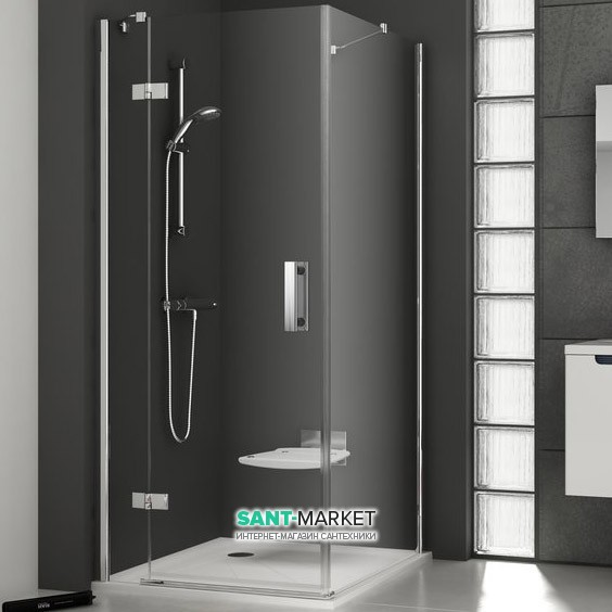 Двері душова орні Ravak SmartLine SMSD2-110 B-L профіль хром скло transparent 0SLDBA00Z1