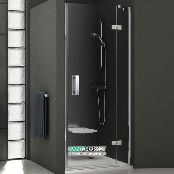 Двері душова орні Ravak SmartLine SMSD2-110 B-R профіль хром скло transparent 0SPDBA00Z1