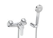 Душовий набір з одноважільним настінним змішувачем без виливу Roca Arola латунь хром A5A206AC0K