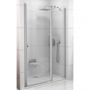 Двері душова двохелементна Ravak Chrome CSD2 полірований алюміній прозоре скло 0QVACC00Z1