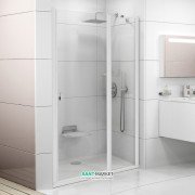 Дверь душевая двухэлементная Ravak Chrome CSDL2-120 профиль белый прозрачное стекло 0QVGC10LZ1