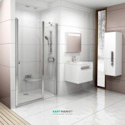 Дверь душевая двухэлементная Ravak Chrome CSDL2-120 полированный алюминий прозрачное стекло 0QVGCC0LZ1