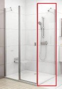 Стенка для душевой кабины Ravak Chrome CPS-100 профиль сатин прозрачное стекло 9QVA0U00Z1
