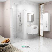 Дверь душевая одноэлементная Ravak Chrome CSD1-80 профиль белый прозрачное стекло 0QV40100Z1