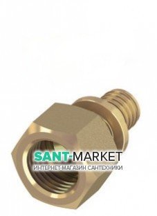 Переходник прямой Tece Teceflex с внутренней резьбой 25 х 1 латунь 765009