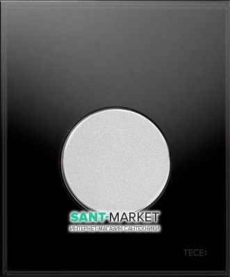 Панель змиву для пісуара TECE TECEloop Urinal скляна чорна колір клавіші хром матовий 9242655