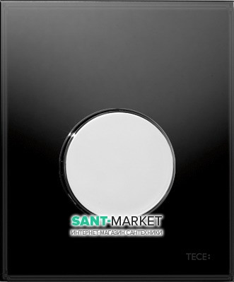 Панель змиву для пісуара TECE TECEloop Urinal скляна чорна колір клавіші хром глянсовий 9242656
