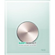 Панель змиву для пісуара TECE TECEloop Urinal скляна зелена колір клавіші нержавіюча сталь 9242662