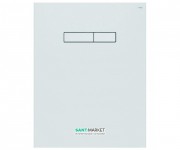 Верхня панель змиву для унітазу TECE TECElux скляна біла клавіші білі 9650000