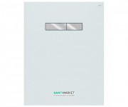 Верхняя панель смыва для унитаза TECE TECElux стеклянная белая клавиши хром глянцевый 9650001