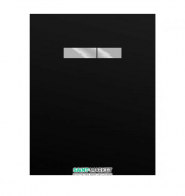 Верхняя панель смыва для унитаза TECE TECElux стеклянная черная клавиши хром глянцевый 9650004