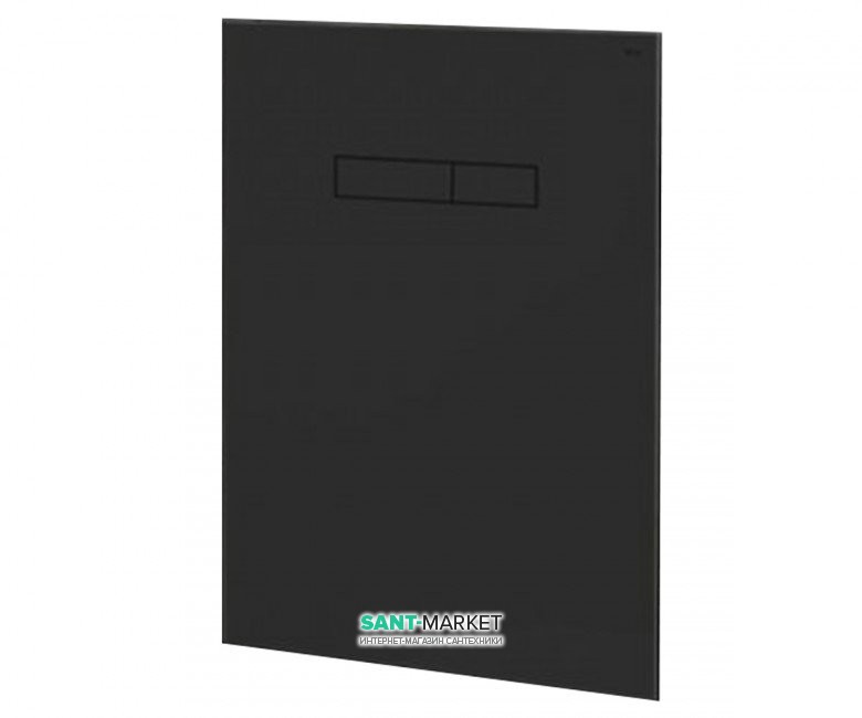 Верхня панель змиву для унітазу TECE TECElux скляна чорна клавіші чорні 9650005