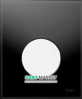 Панель змиву для пісуара TECE TECEloop Urinal скляна чорна колір клавіші білий 9242654