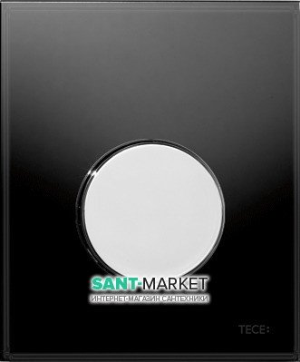 Панель смыва для писсуара TECE TECEloop Urinal стеклянная черная цвет клавиши хром глянцевый 9242656