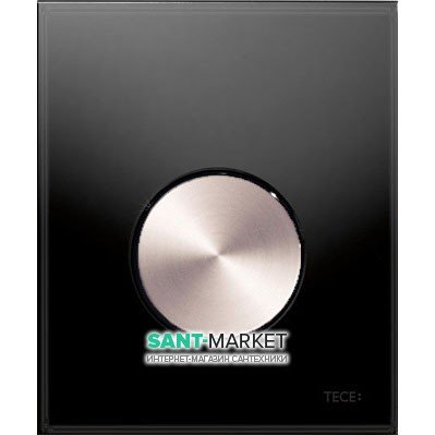 Панель змиву для пісуара TECE TECEloop Urinal скляна чорна колір клавіші нержавіюча сталь 9242663