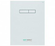 Верхняя панель смыва для унитаза TECE TECElux стеклянная белая клавиши белые 9650000