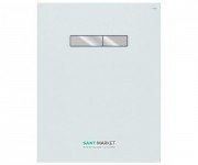 Верхняя панель смыва для унитаза TECE TECElux стеклянная белая клавиши хром глянцевый 9650001