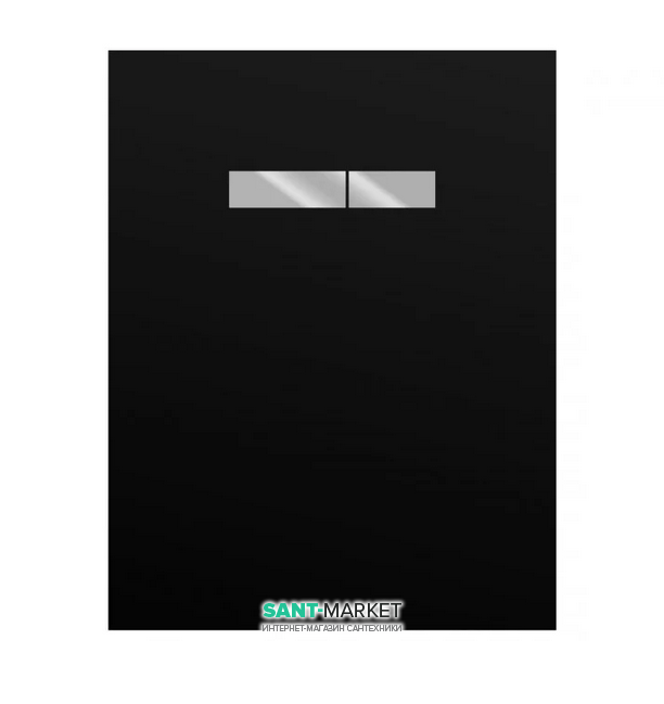 Верхняя панель смыва для унитаза TECE TECElux стеклянная черная клавиши хром глянцевый 9650004