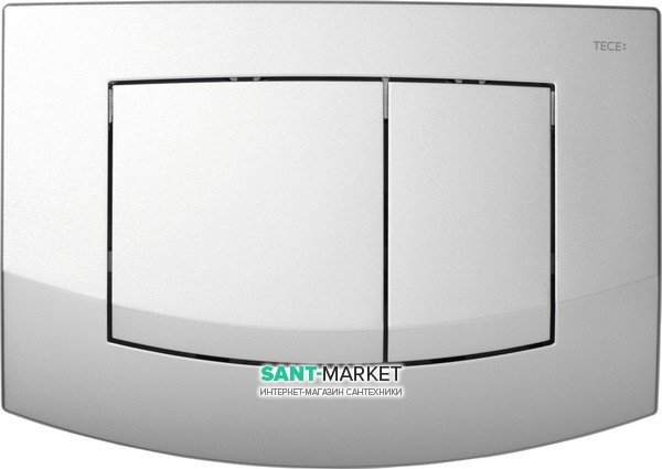 Кнопка смыва TECE TECEambia с двумя клавишами пластик хром матовый 9240225