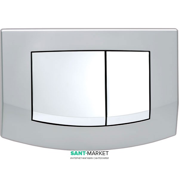 Кнопка смыва TECE TECEambia с двумя клавишами пластик хром матовый/хром глянцевый 9240253