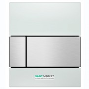 Панель змиву для пісуара TECE TECEsquare Urinal скляна біла клавіша нержавіюча сталь 9242801