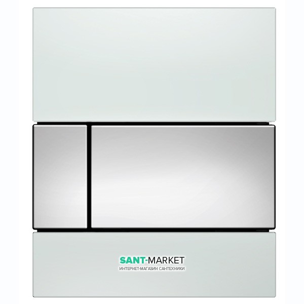 Панель змиву для пісуара TECE TECEsquare Urinal скляна біла клавіша хром глянсовий 9242802